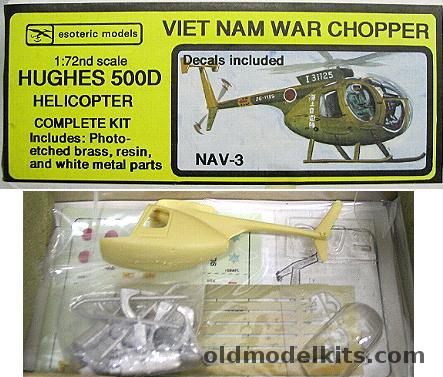 Esoteric 1/72 Hughes 500D / OH-6A  - US Army Viet Nam / Finnish Air Force / Israeli Air Force / Japan SDF 1st Hikotai, NAV-3 plastic model kit